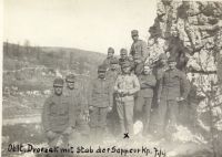 Monte Santo - Oblt Dvorzak mit dem Stab der 7. IX  Sappeukompanie